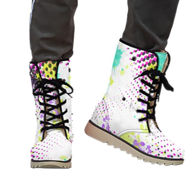 Preview: Winterboots mit Hundemotiv Mäusi - gefütterte Winterschuhe, Stiefel, bunt, Grösse 35-44, Mix, Mischling, Staffordshire, Staff, AmStaff, SOKA, Familienhunde